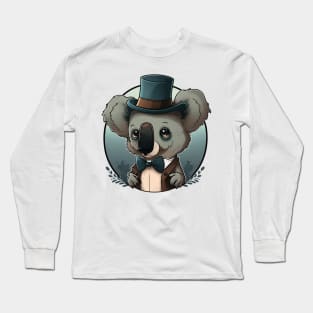 Koala with top hat Long Sleeve T-Shirt